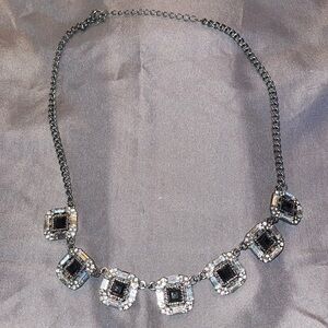 Black and silver statement necklace